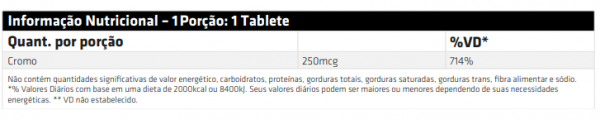 Picolinato de Cromo Quelato - 100 tabletes