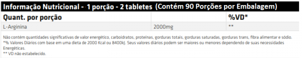 Arginina Isolada em Tabletes - Nitric Max 180 Tabletes