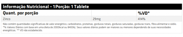 Zinco Quelato - Tabletes